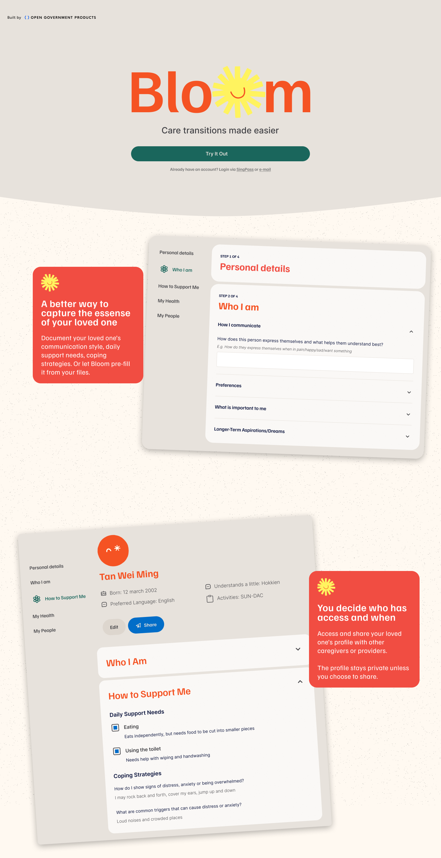 Bloom Landing Page